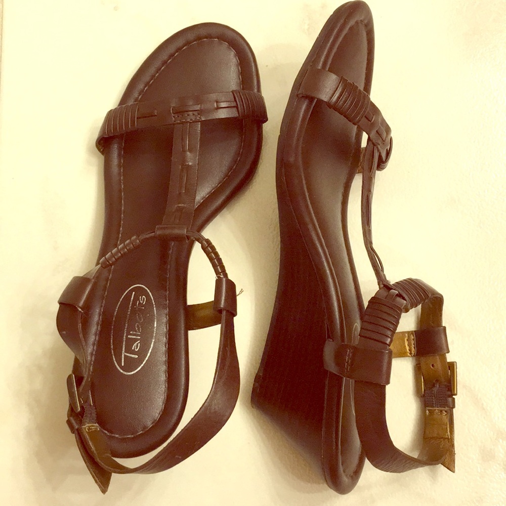 Talbots Leather Wedge sandals size 5.5/6